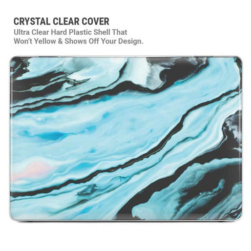 Aqua Blue Marble Ink MacBook Air 15in (2023-2025) Case plus Skin